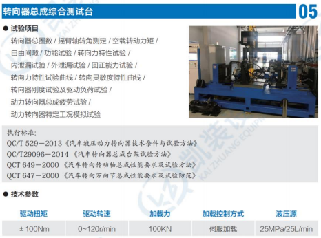 转向器总成综合测试台